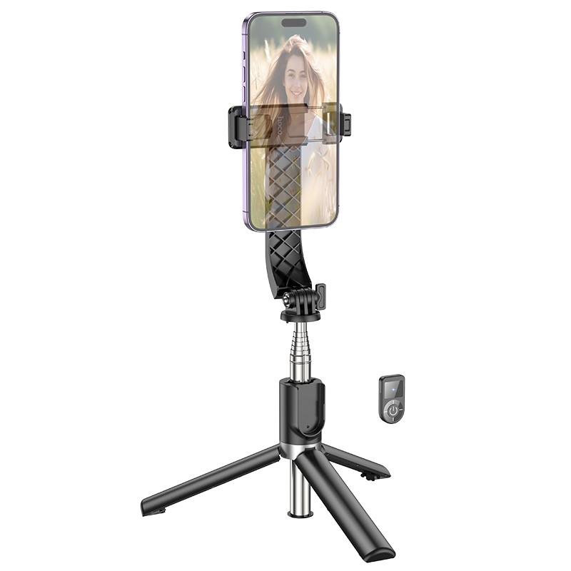 Selfie Stick Hoco K20 Prior για Συσκευές 4.5"-7.0" 70mAh Μήκος 980mm με Τηλεχειριστήριο Μαύρο