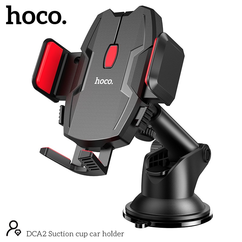 Βάση Στήριξης Αυτοκινήτου Hoco DCA2 360° με Δυνατότητα Επέκτασης Βραχίονα Μαύρο 4"-6.5"