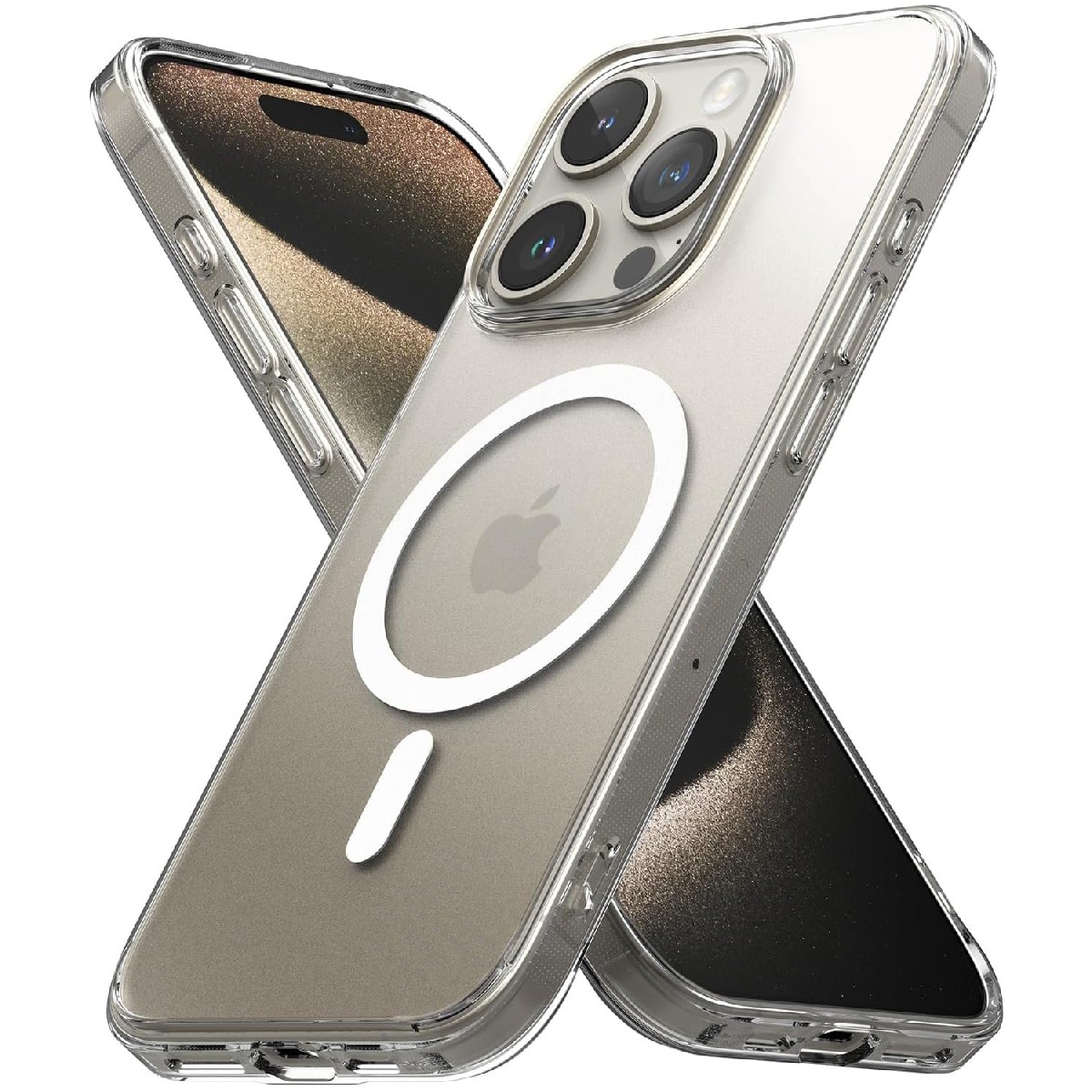 Θήκη TPU Ancus Magnetic Ring για Apple iPhone 15 Pro Διάφανη