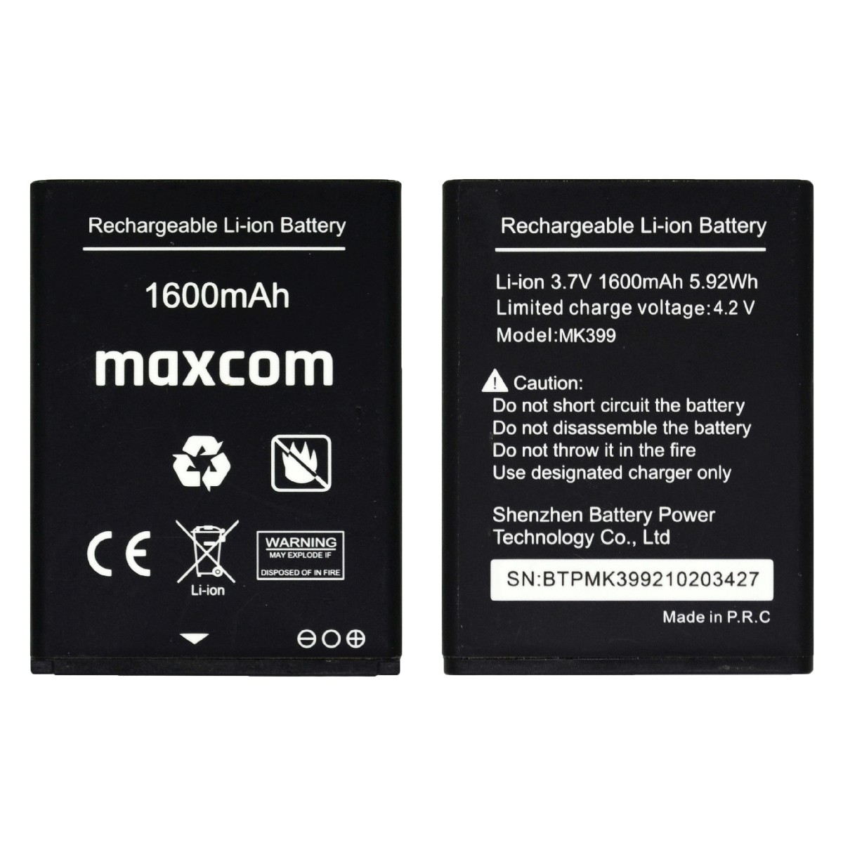 Μπαταρία Maxcom για MK399 Original Bulk 1600mAh