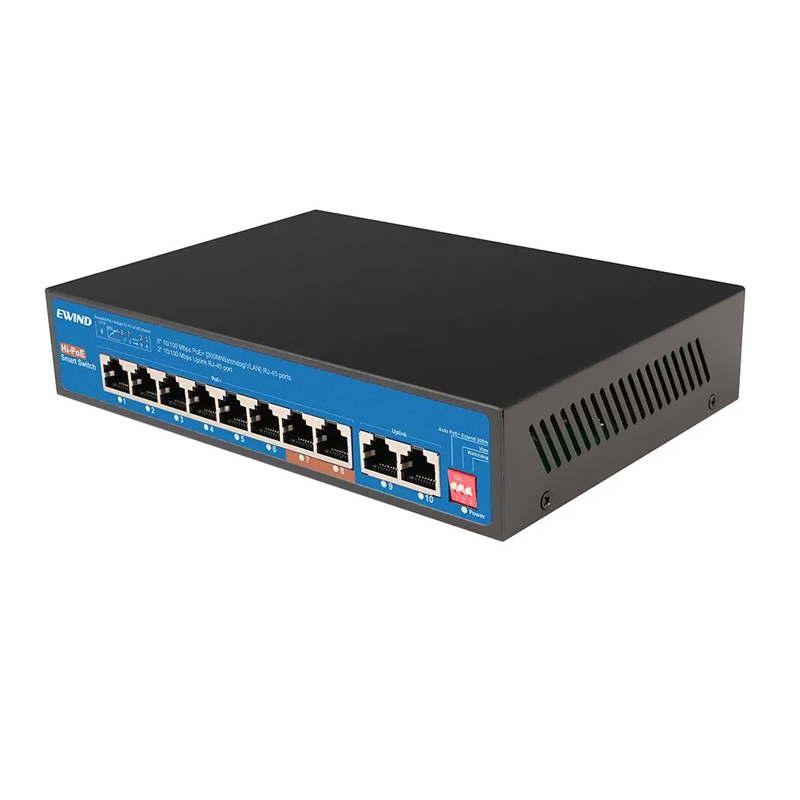 Ethernet Switch Ewind EW-S1610CF-AP 8x10/100Mbps + 2x100Mbps  RJ45 PoE Build-in