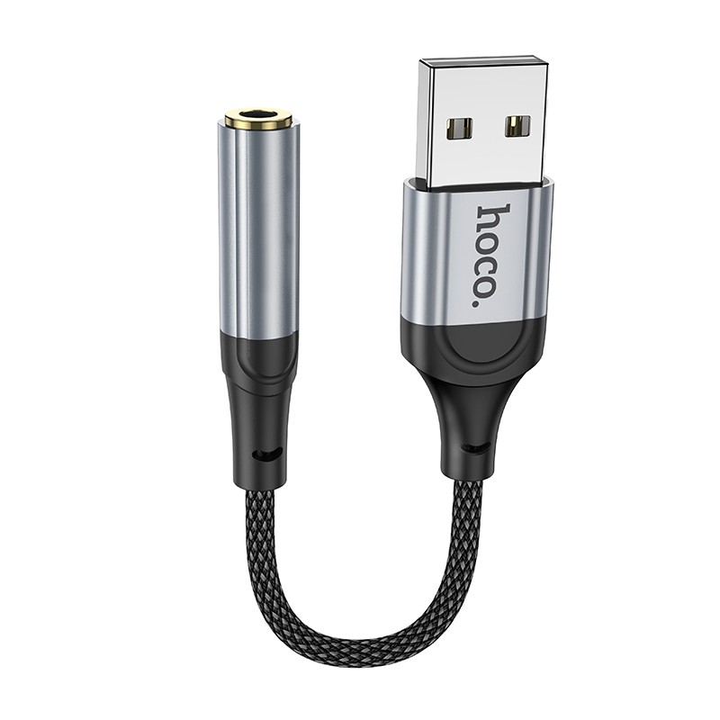 Εξωτερική Κάρτα Ήχου Hoco LS36 Fresh USB to 3.5mm Hi-Fi Συμβατός με όλες τις Συσκευές Braided 12cm