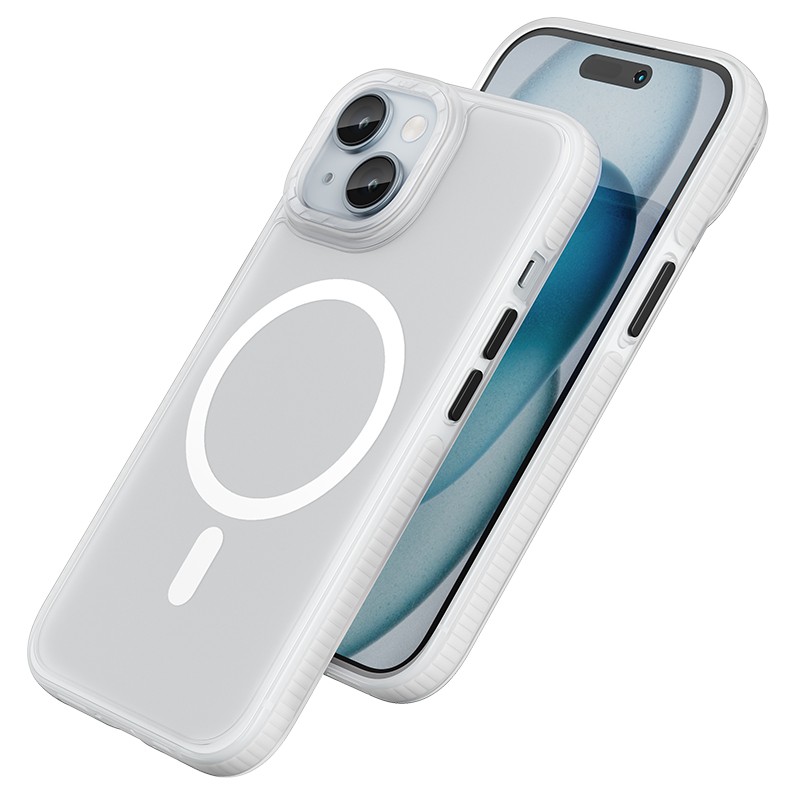 Θήκη Hoco Premium Series Drop Proof Magnetic Mag-charge για Apple iPhone 15 Λευκή