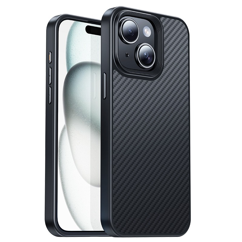 Θήκη Hoco Premium Series AS7 Kevlar Magnetic Mag-charge και Slim για Apple iPhone 15 Plus MagSafe Μαύρη