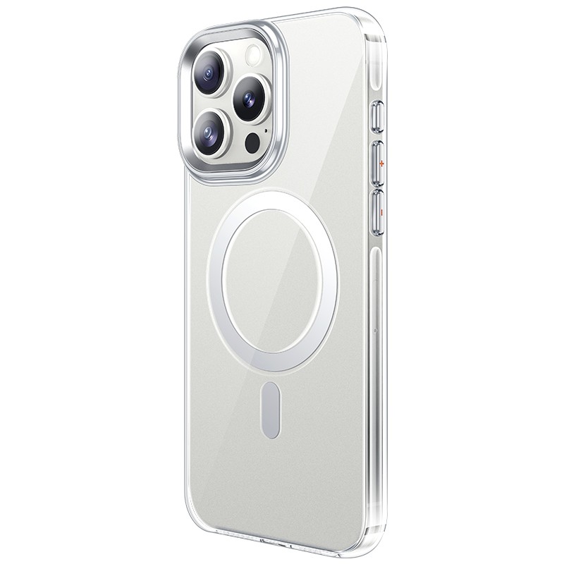 Θήκη Hoco Magnetic Premium Series Anti-Drop Magnetic Mag-charge για Apple iPhone 15 Pro Max Διάφανη Μωβ