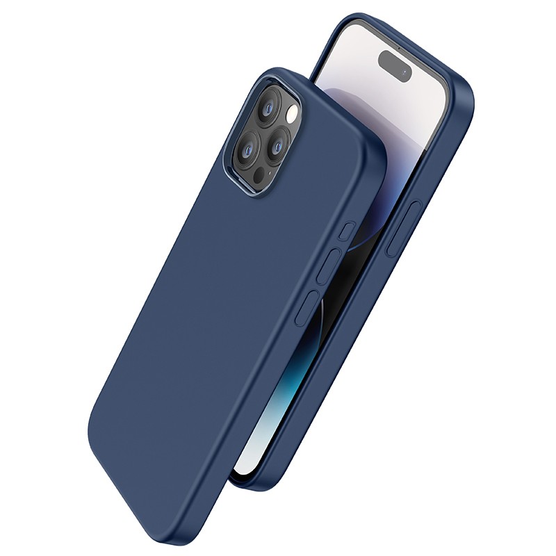 Θήκη Hoco Magnetic Series Liquid Silicone με MagSafe για Apple iPhone 15 Pro Max Μπλέ