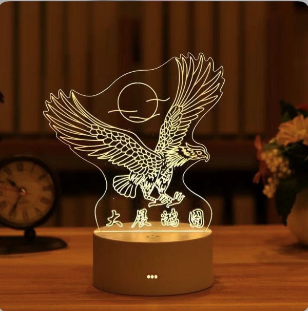 Τρισδιάστατο 3D επιτραπέζιο φωτιστικό αετός