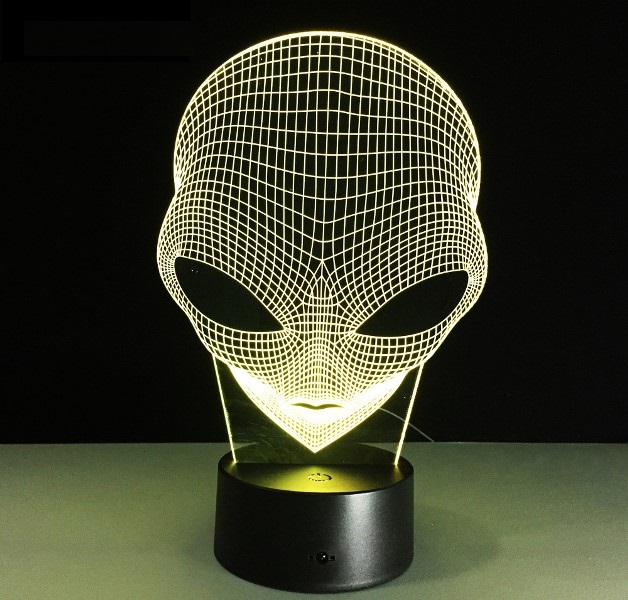 Τρισδιάστατο 3D επιτραπέζιο φωτιστικό εξωγήινος