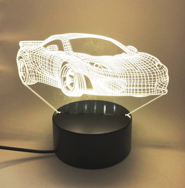 Τρισδιάστατο 3D επιτραπέζιο φωτιστικό αυτοκίνητo