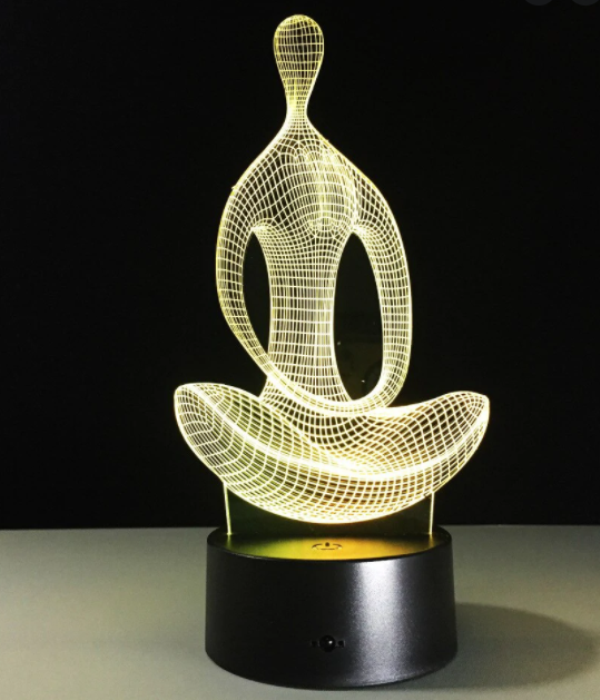 Τρισδιάστατο 3D επιτραπέζιο φωτιστικό yoga