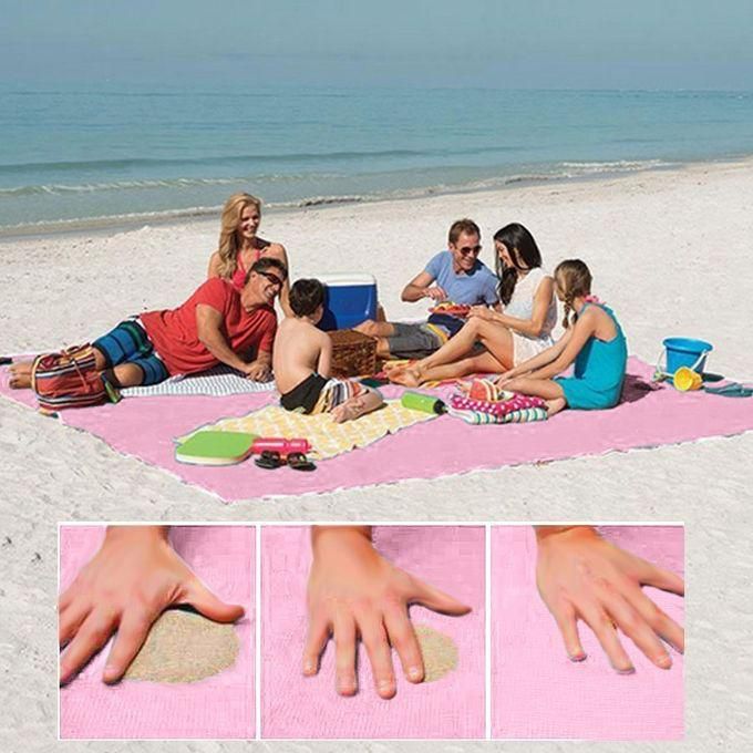 Ψάθα παραλίας που διώχνει την άμμο 200 x 200cm - Ροζ