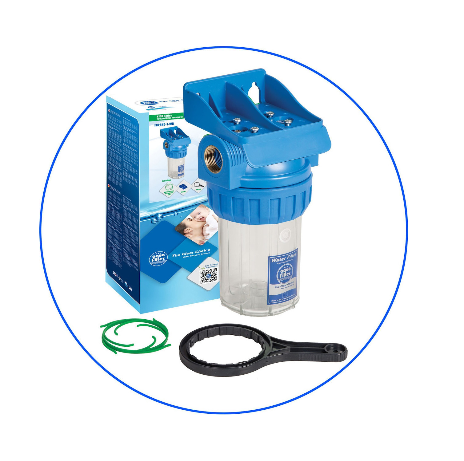 Aqua Filter FHPR5-12-WB Συσκευή Φίλτρου Νερού Κεντρικής Παροχής / Κάτω Πάγκου Μονή ½" ME-3-400