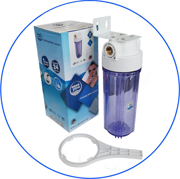 Aqua Pure APSUC 12C BRASS BSP Συσκευή Φίλτρου Νερού Κάτω Πάγκου / Κεντρικής Παροχής Μονή ½"