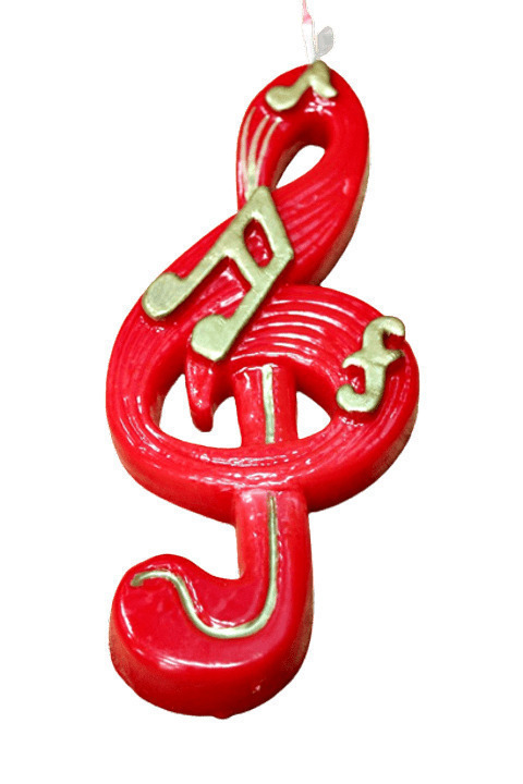 Πασχαλινή Λαμπάδα Κλειδί του Σολ Κόκκινο 28x12x2.5cm 002806
