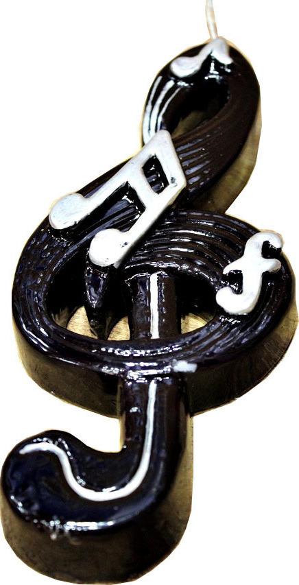 Πασχαλινή Λαμπάδα Κλειδί του Σολ Μαύρο 28x12x2.5cm 002806