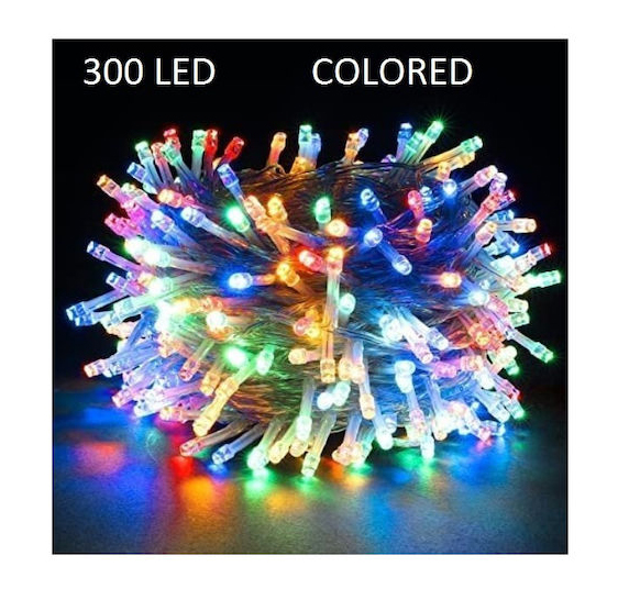 300 Χριστουγεννιάτικα φωτάκια LED σε διάφανο καλώδιο πολύχρωμα 17271-40 81003TRL50CL