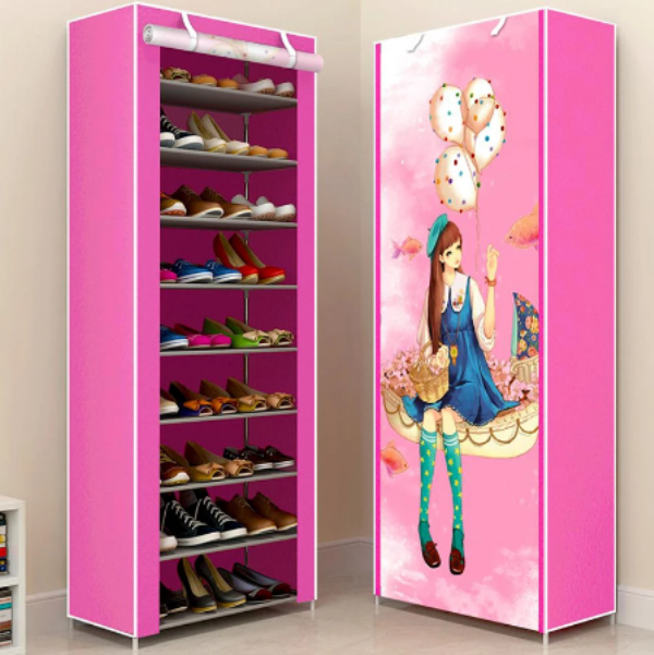 Ντουλάπα με πανοραμικό σχέδιο Dream Girl ροζ