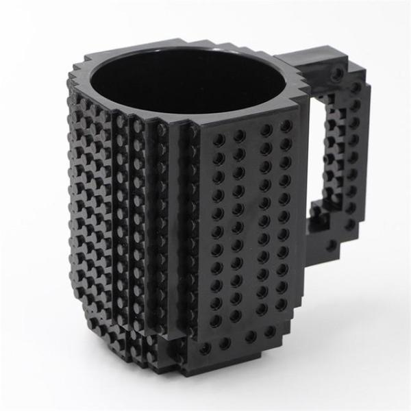 Πλαστική κούπα βάση για τουβλάκια κατασκευών μαύρη