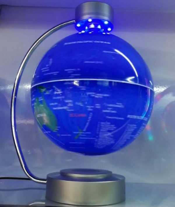 Μαγνητική αιωρούμενη υδρόγειος σφαίρα με LED φωτισμό, μπλε