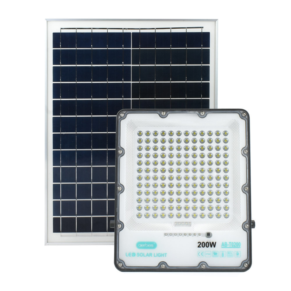 Ηλιακός προβολέας LED με τηλεχειριστήριο 200W AB-T0200 AERBES