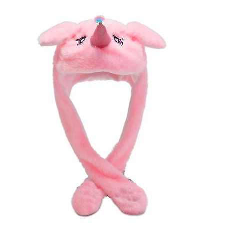 Καπέλο μονόκερος που κουνάει τα αυτιά του, ροζ