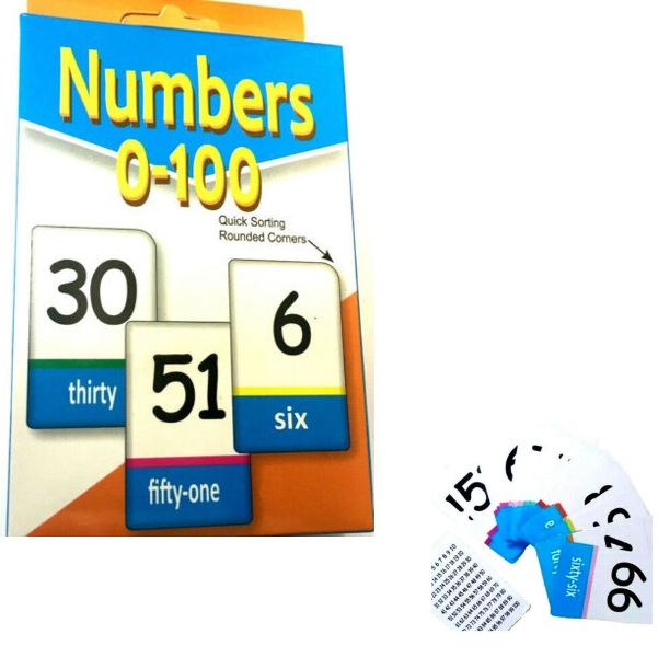 Κάρτες τσέπης εκμάθησης αριθμών 0-100