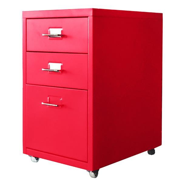 Nextdeco συρταριέρα κόκκινη μεταλλική με 3 συρτάρια Υ48.6x28x41εκ. - NS32812-02---2