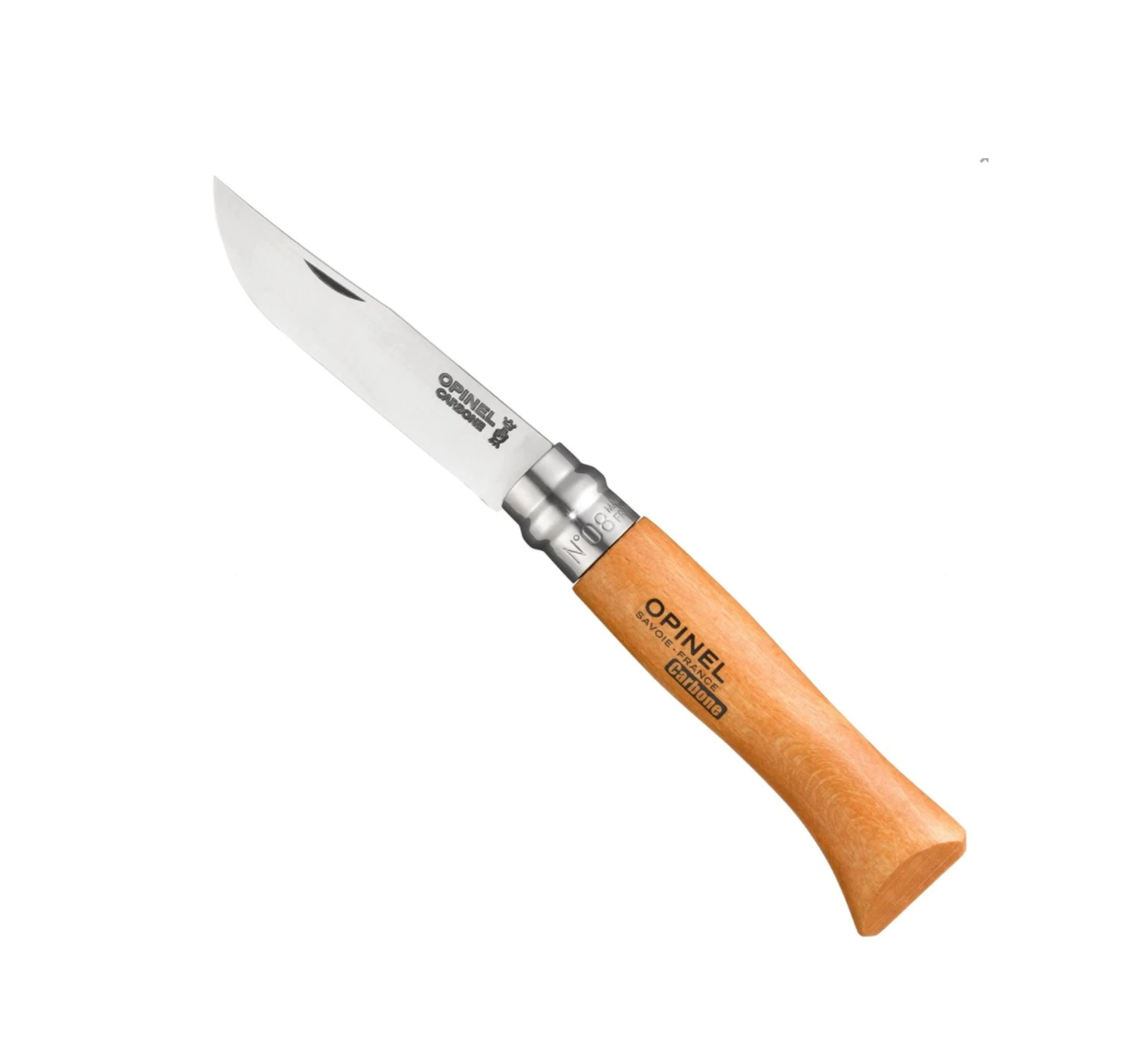 Opinel Pocket Knife No. 08 Carbon W. Wood Handle 000402 Σουγιάς