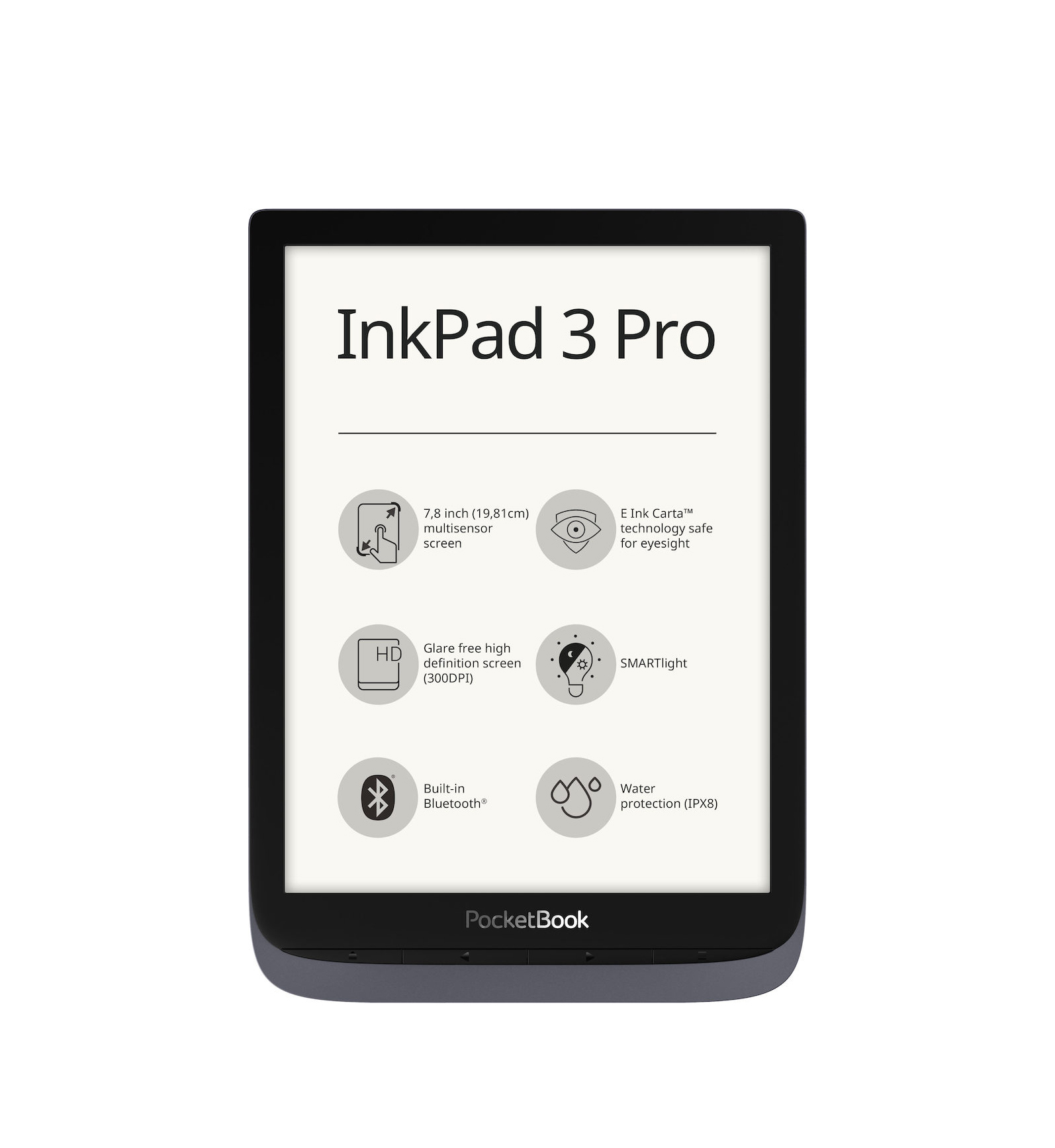 Pocketbook InkPad 3 Pro PB740-2-J-WW Metallic Grey Ebook Reader