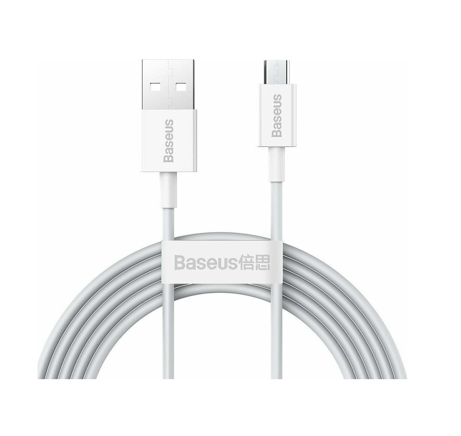 Baseus Superior Series Regular USB 2.0 to micro USB Cable White 2m CAMYS-A02