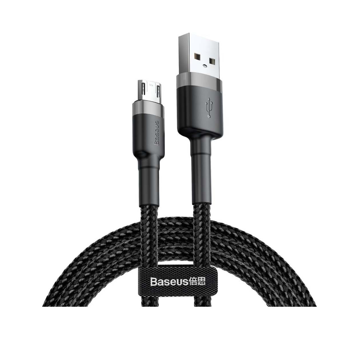 Baseus Cafule Braided USB 2.0 to micro USB Cable 3m Black-Grey CAMKLF-HG1