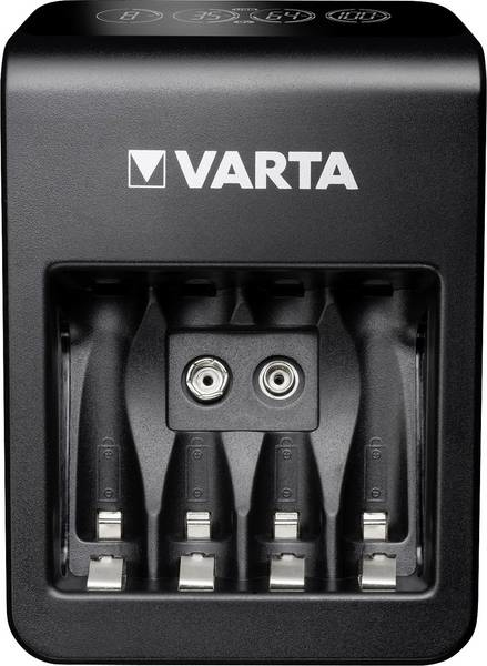 Varta LCD Plug Charger+ 4 Μπαταριών Ni-MH Μεγέθους AA/AAA/9V Σετ με 4x AA 2100mAh 57687101441