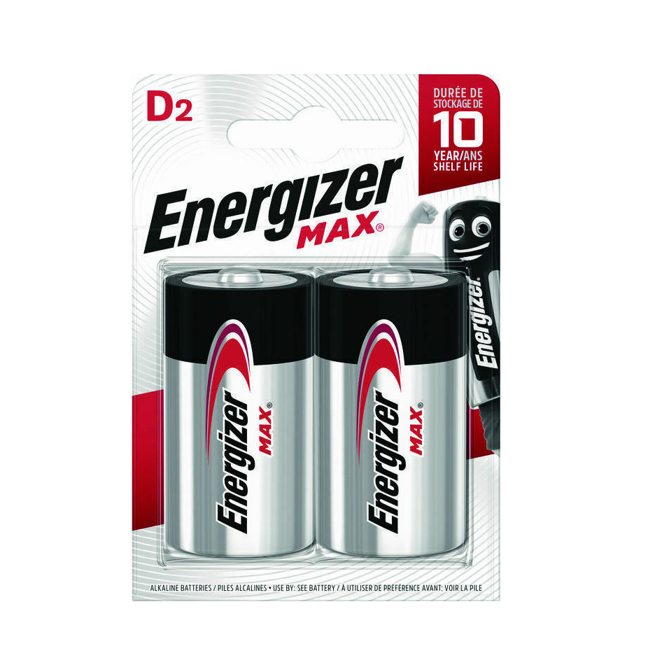 Energizer Max Αλκαλικές Μπαταρίες D/LR20/ 1.5V 2τμχ