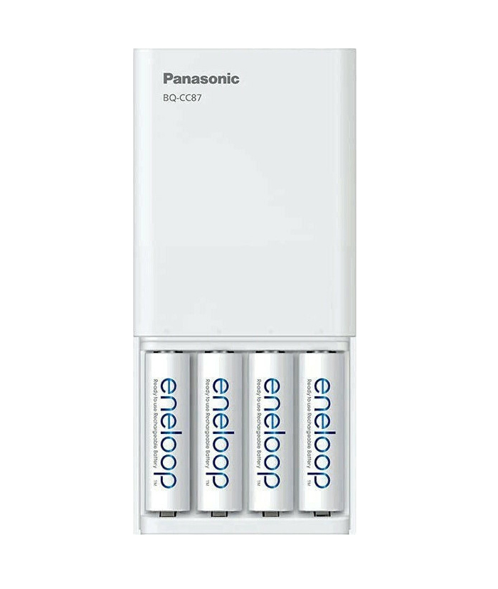 Panasonic Eneloop Smart & Quick BQ-CC87 USB Φορτιστής 4 Μπαταριών  + 4 x R6/AA