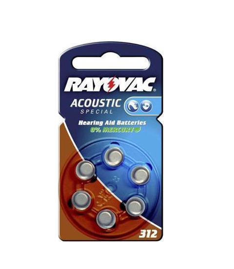 Rayovac Acoustic Special Μπαταρίες Ακουστικών Βαρηκοΐας 312/PR41 1.45V 6τμχ