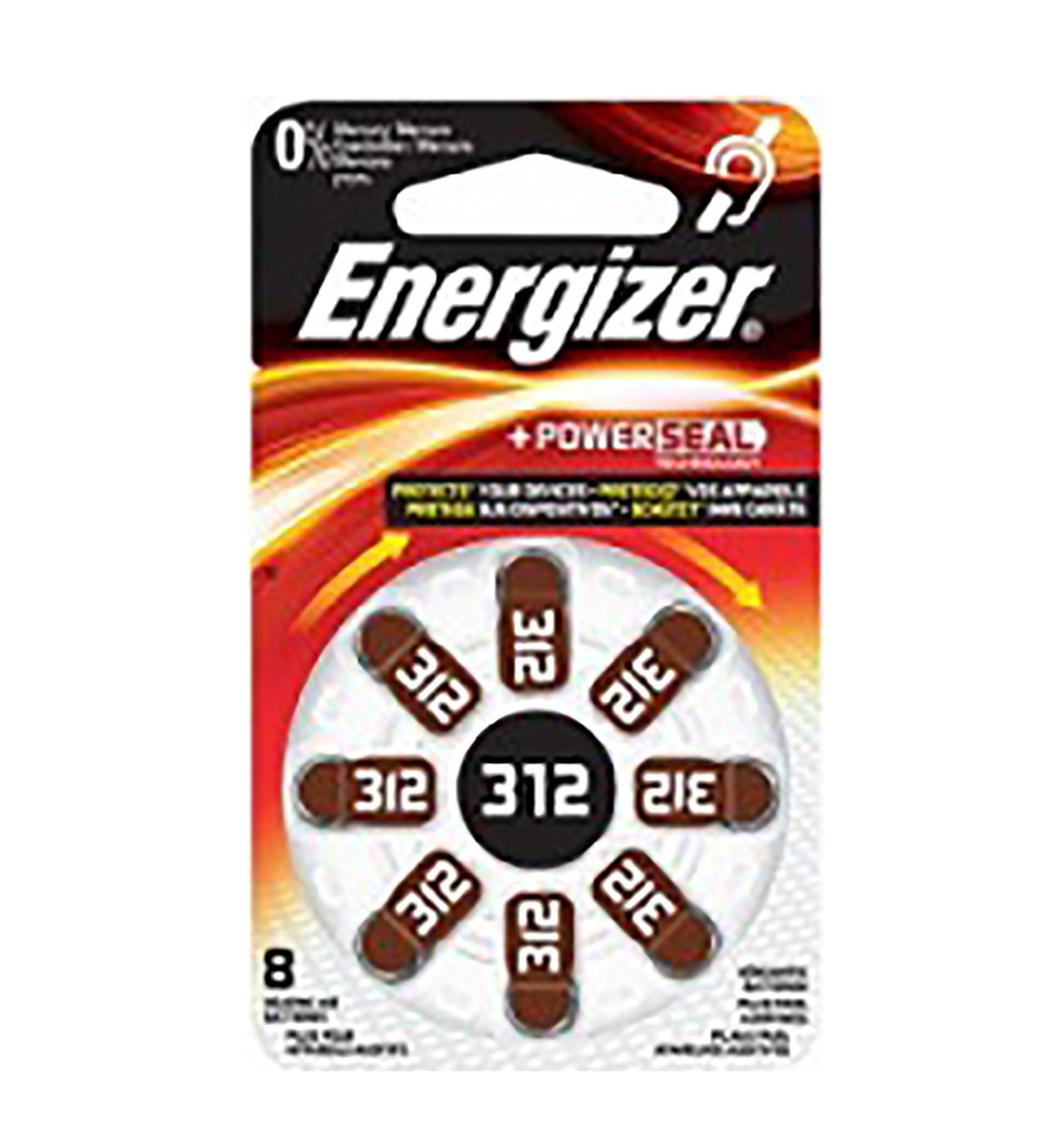 Energizer Μπαταρίες Ακουστικών Βαρηκοΐας 312 1.4V 8τμχ