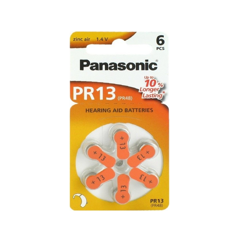 Panasonic Μπαταρίες Ακουστικών Βαρηκοΐας 13/PR13 1.4V 6τμχ