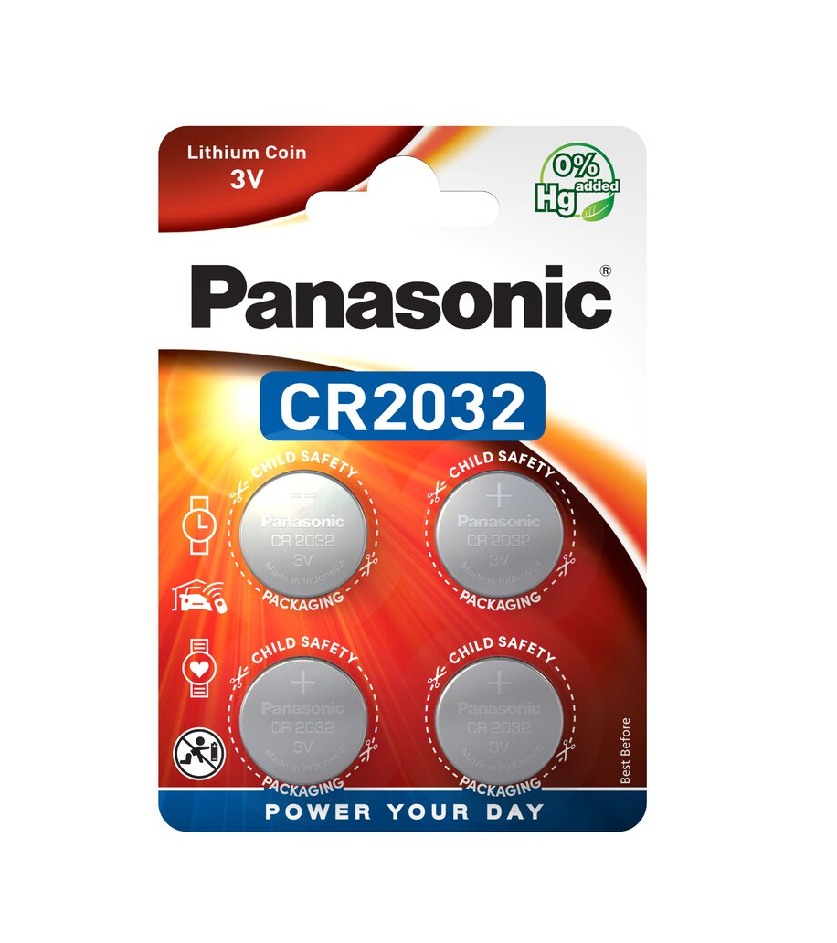 Panasonic Lithium Power Μπαταρίες Ρολογιών CR2032 3V 4τμχ