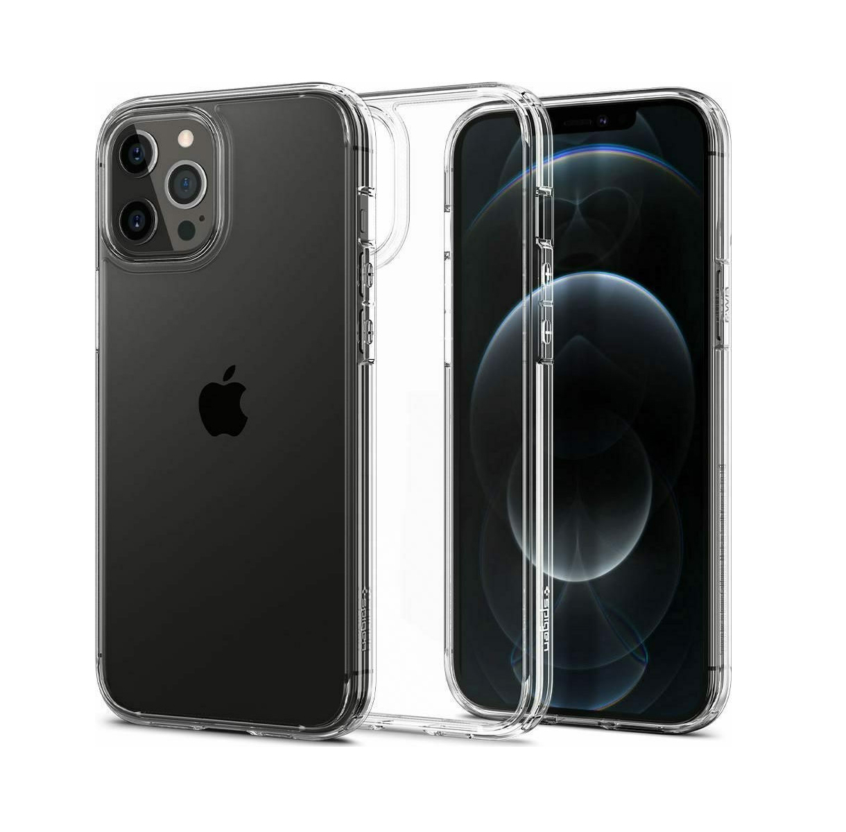 Spigen Ultra Hybrid Back Cover Σιλικόνης iPhone 12 / 12 Pro CRYSTAL CLEAR ACS01702