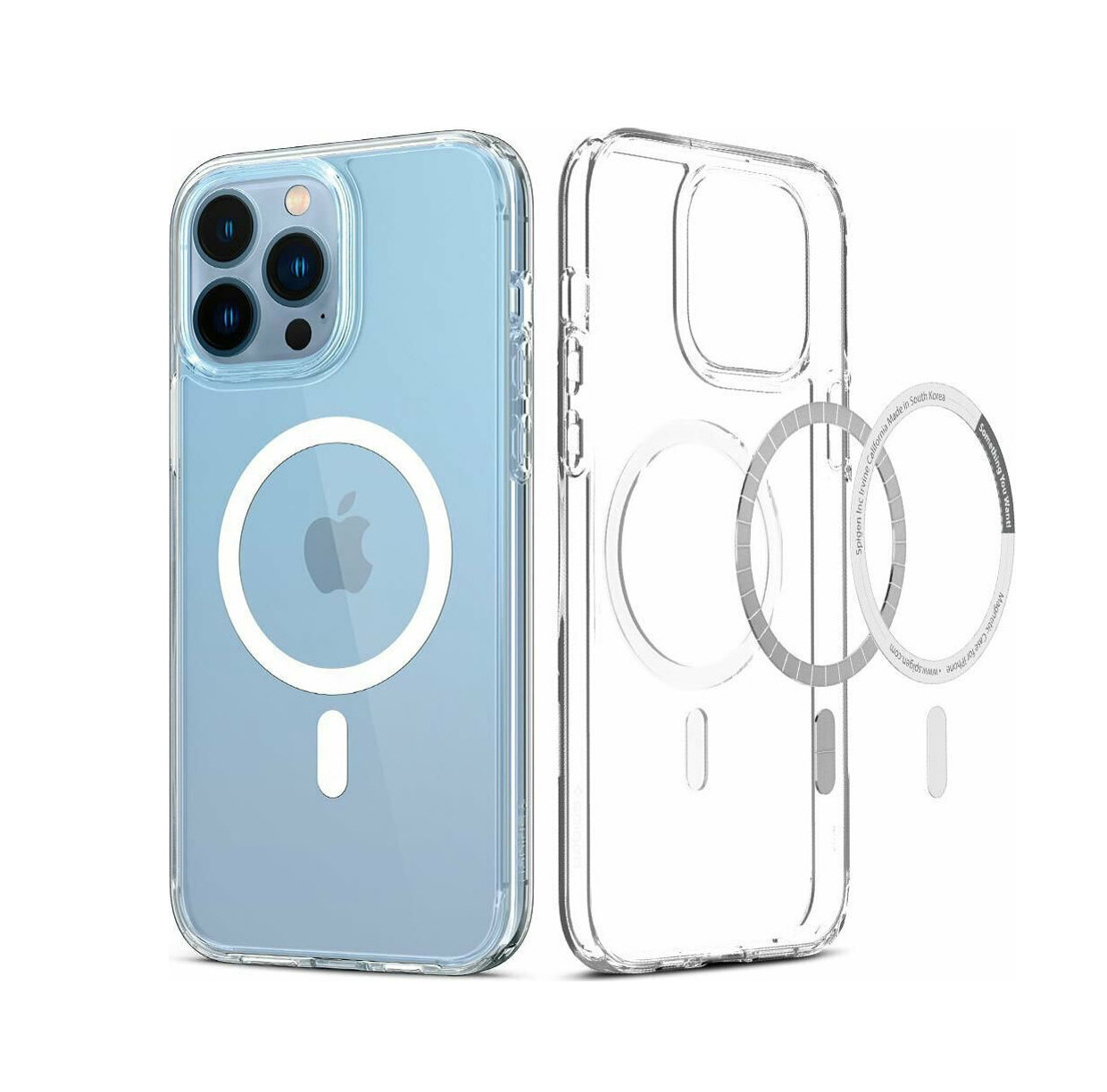 Spigen Ultra Hybrid MagSafe Compatible Back Cover Σιλικόνης iPhone 13 Pro Max White ACS03210