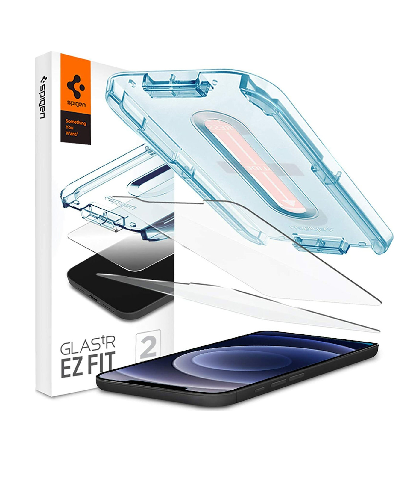 Spigen EZ Fit GLAS.tR Slim 2.5D Tempered Glass 2τμχ iPhone 12 / 12 Pro AGL01801