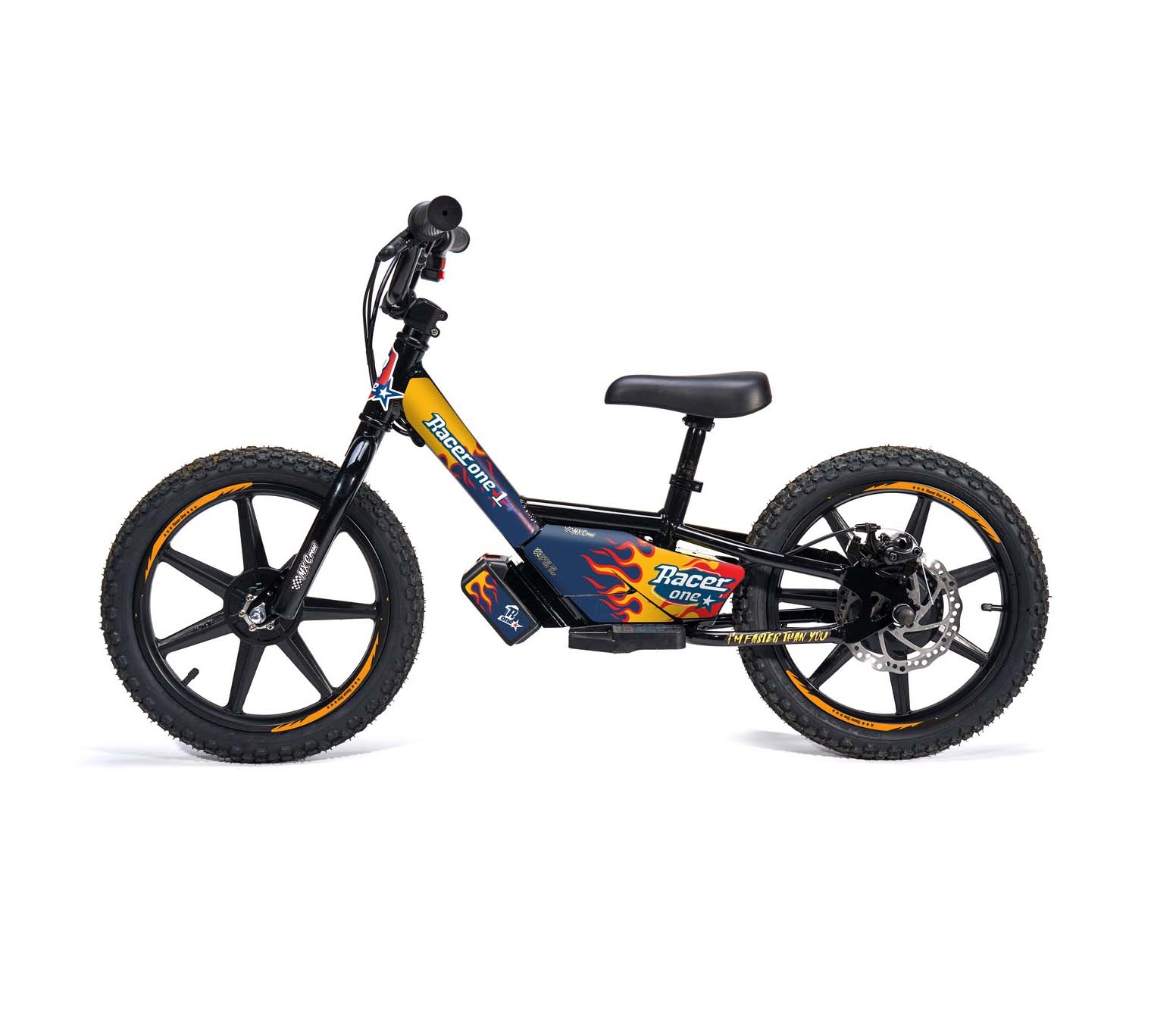 Racerone R1 Go Electric Bike Racer ER16 Black 16’’ Ηλεκτρικό ποδήλατο ισορροπίας για παιδιά ηλικίας 4 έως 12 ετών