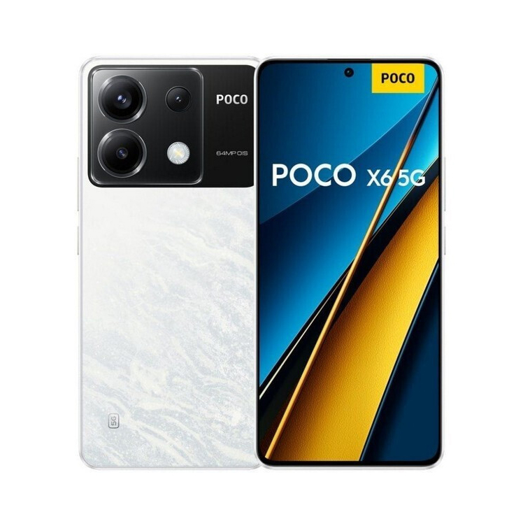 Xiaomi Poco X6 5G Dual SIM (12GB/256GB) White EU, 2 χρόνια εγγύηση