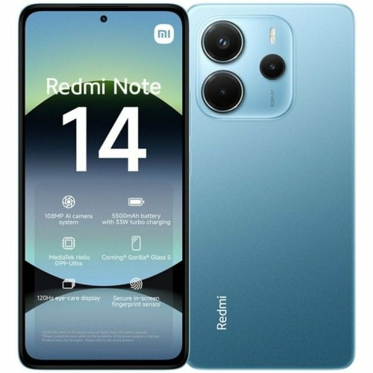 Xiaomi Redmi Note 14 4G NFC Dual SIM (8GB/256GB) Ocean Blue 2 χρόνια εγγύηση (Δώρο Tempered Glass)