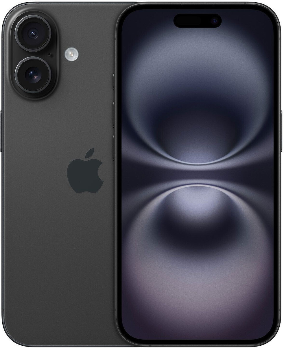 Apple iPhone 16 5G (8/128GB) Black EU (Δώρο Full Face Tempered Glass)