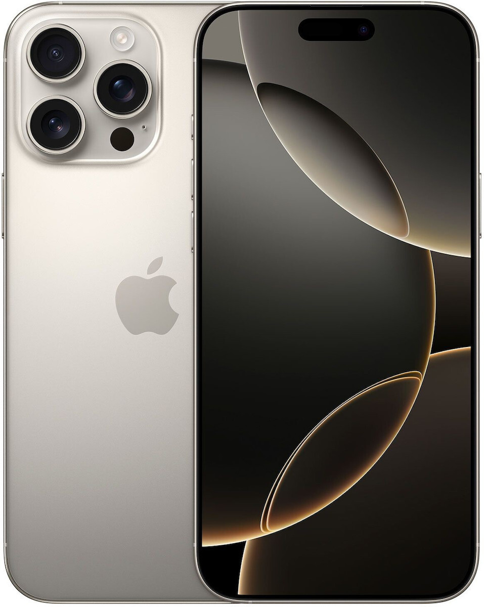 Apple iPhone 16 Pro Max 5G (8GB/256GB) Natural Titanium EU (Δώρο Full Face Tempered Glass)