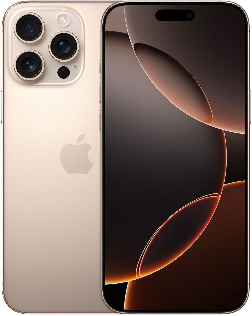 Apple iPhone 16 Pro Max 5G (8GB/256GB) Desert Titanium EU (Δώρο Full Face Tempered Glass)