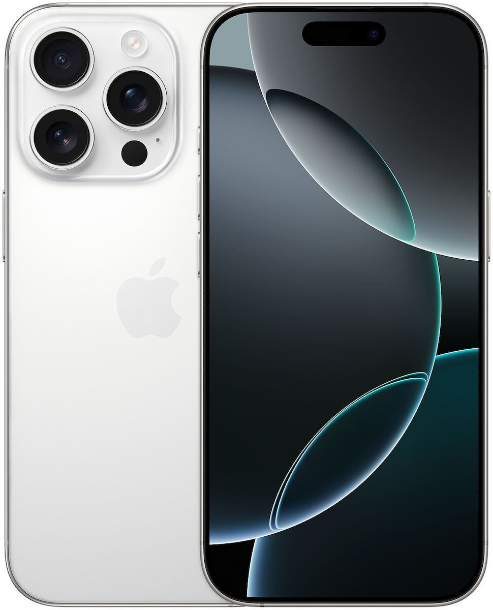 Apple iPhone 16 Pro 5G (8GB/512GB) White Titanium EU (Δώρο Full Face Tempered Glass)