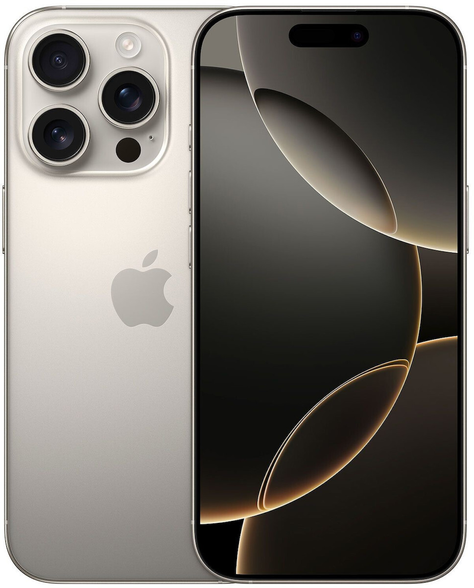 Apple iPhone 16 Pro 5G (8GB/512GB) Natural Titanium EU (Δώρο Full Face Tempered Glass)