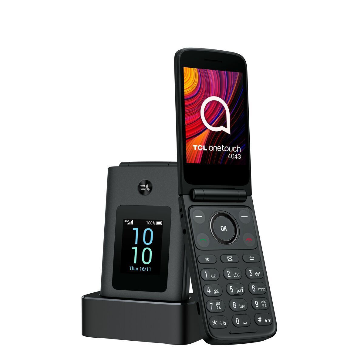 TCL One Touch 4043 Dual SIM Κινητό με Κουμπιά Γκρι